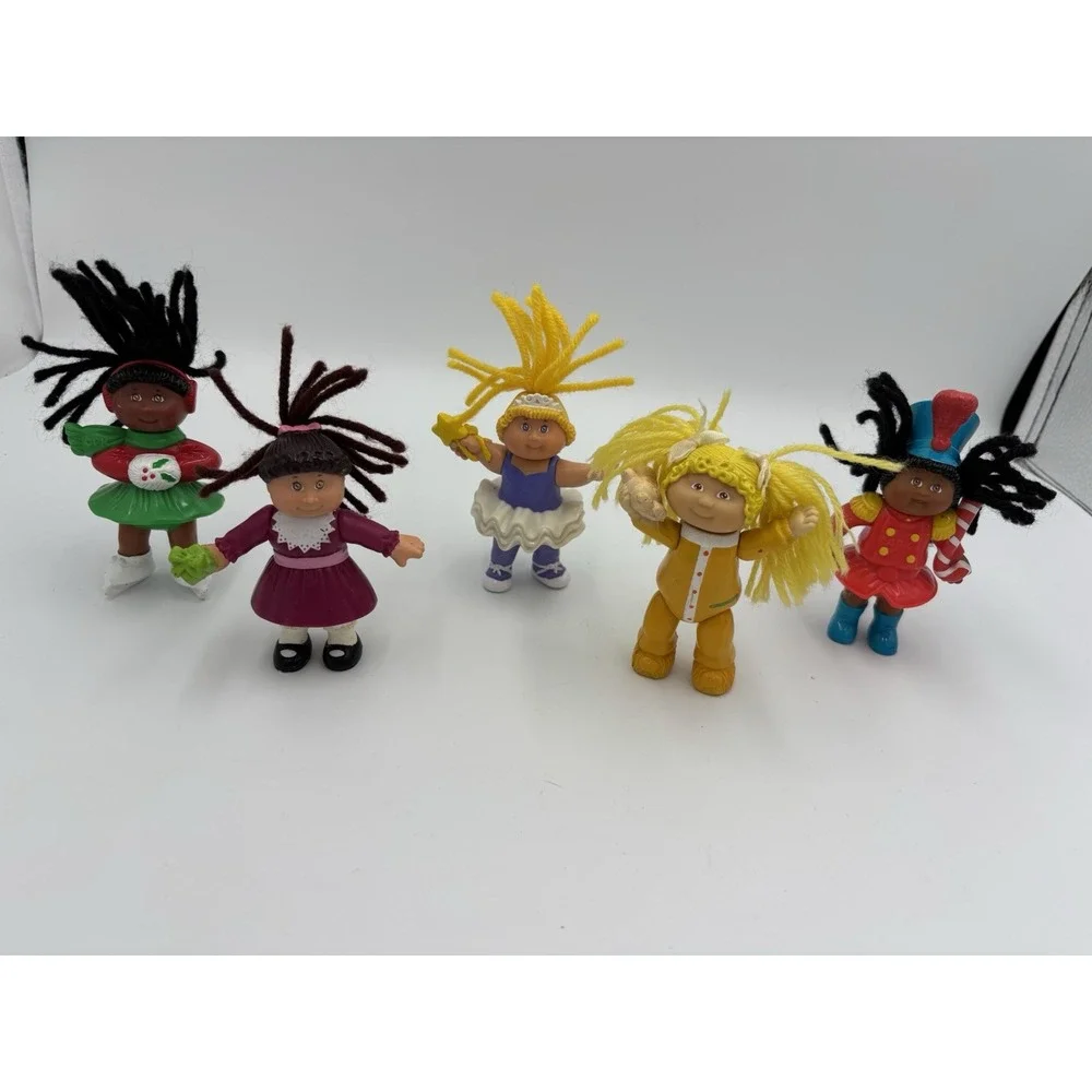 VTG McDonalds Cabbage Patch Kids  Figures – Set of 5 Holiday, Pajamas, Ballerina
